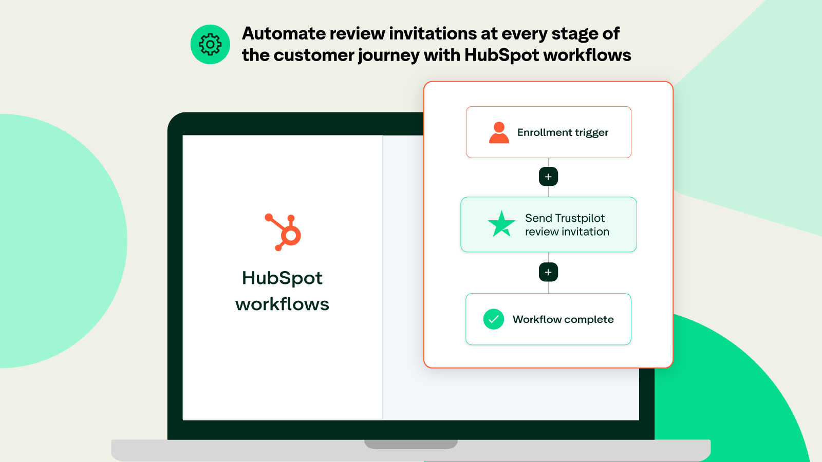 Automate review invitations at every stage of the customer journey with HubSpot workflows